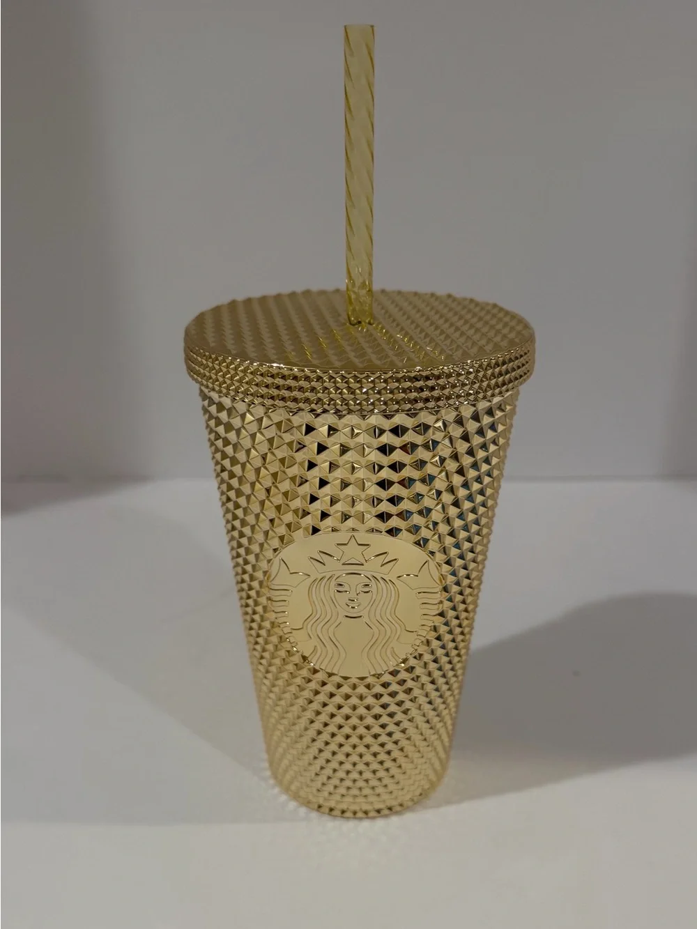 Starbucks Gold Studded Reusable Cup with Straw 16 oz